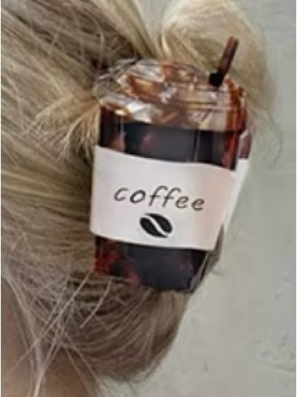 Iced Coffee Cup Claw Clip Novelty Hair Clip Kawaii Quirky Brown Aesthetic NWOT - Picture 2 of 5